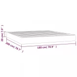 tópszínű szövet zsebrugós ágymatrac közepes keménységű 180x200x20 cm