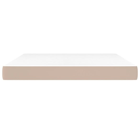 cappuccino színű műbőr zsebrugós ágymatrac közepes keménységű 180 x 200 x 20 cm