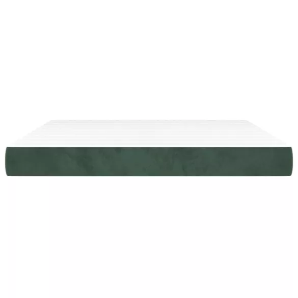 sötétzöld bársony zsebrugós ágymatrac közepes keménységű 180x200x20 cm