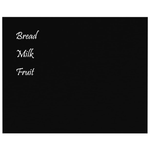 fekete falra szerelhető edzett üveg mágnestábla 50 x 40 cm