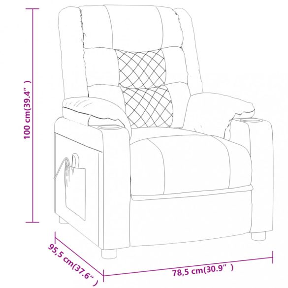 fekete műbőr masszázsfotel