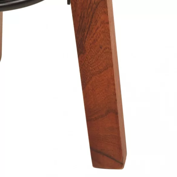 2 db valódi bőr és tömör akácfa bárszék