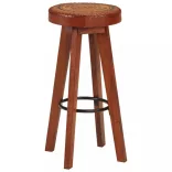 2 db valódi bőr és tömör akácfa bárszék