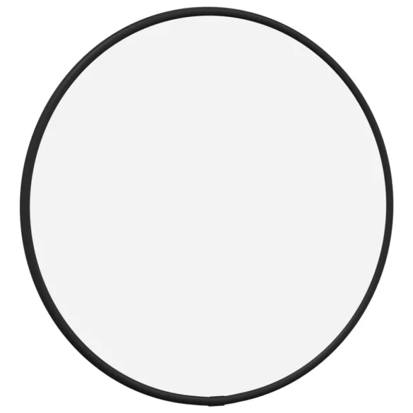 fekete falitükör Ø 30 cm Kerek