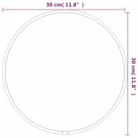 fekete falitükör Ø 30 cm Kerek