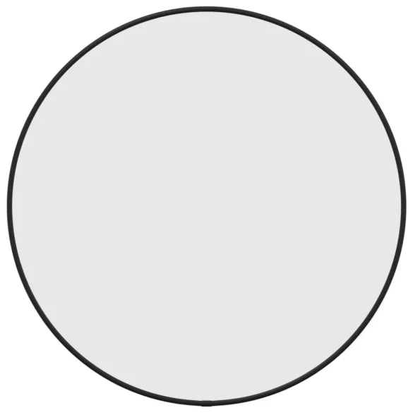 fekete falitükör Ø 50 cm Kerek