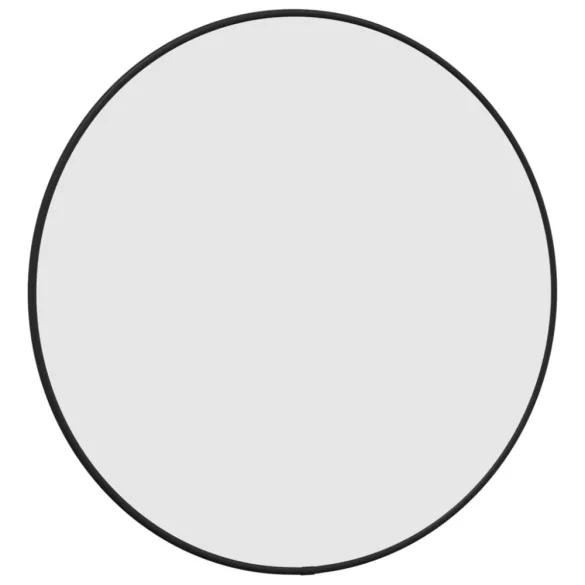 fekete falitükör Ø 50 cm Kerek