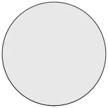 fekete falitükör Ø 60 cm Kerek