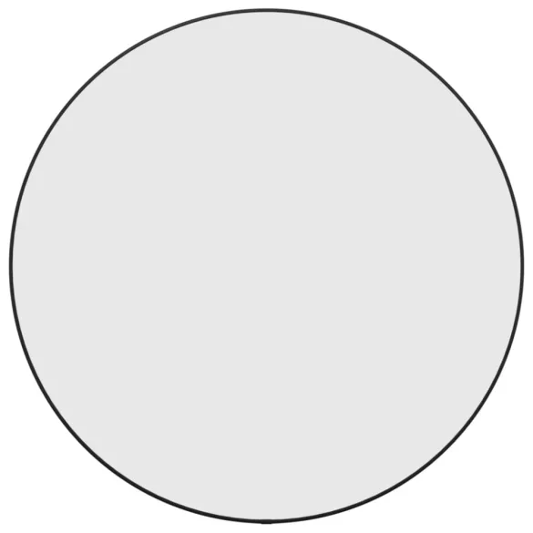 fekete falitükör Ø 60 cm Kerek