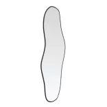 fekete falitükör 100x45 cm