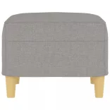 világosszürke szövet lábzsámoly 60 x 50 x 41 cm