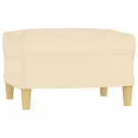 krémszínű szövet lábzsámoly 60 x 50 x 41 cm