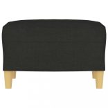 fekete szövet lábzsámoly 60 x 50 x 41 cm