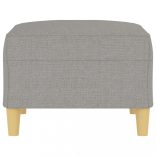 világosszürke szövet lábzsámoly 70x55x41 cm