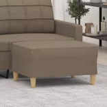 tópszínű szövet lábzsámoly 70 x 55 x 41 cm