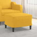 világossárga szövet lábzsámoly 60 x 50 x 41 cm