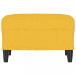 világossárga szövet lábzsámoly 60 x 50 x 41 cm