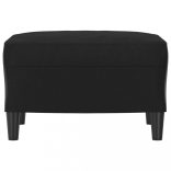 fekete műbőr lábzsámoly 60 x 50 x 41 cm