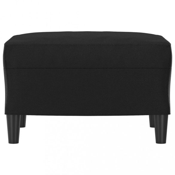 fekete műbőr lábzsámoly 60 x 50 x 41 cm