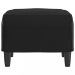 fekete műbőr lábzsámoly 60 x 50 x 41 cm