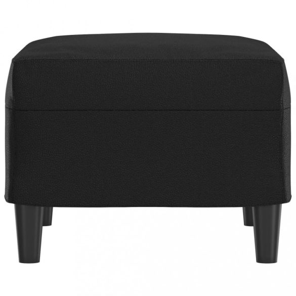 fekete műbőr lábzsámoly 60 x 50 x 41 cm