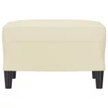 krémszínű műbőr lábzsámoly 60 x 50 x 41 cm