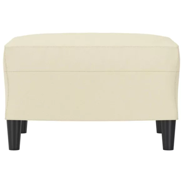 krémszínű műbőr lábzsámoly 60 x 50 x 41 cm