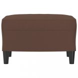 barna műbőr lábzsámoly 60 x 50 x 41 cm