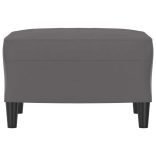 szürke műbőr lábzsámoly 60 x 50 x 41 cm