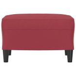 bordó műbőr lábzsámoly 60 x 50 x 41 cm