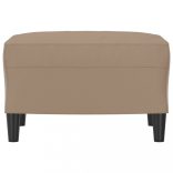 kávészínű műbőr lábzsámoly 60 x 50 x 41 cm