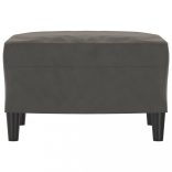 sötétszüke bársony lábzsámoly 60 x 50 x 41 cm