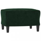 sötétzöld bársony lábzsámoly 60 x 50 x 41 cm
