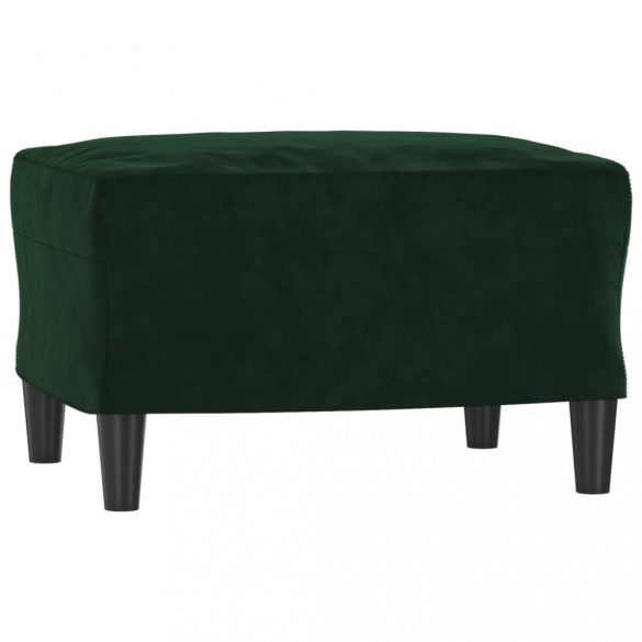 sötétzöld bársony lábzsámoly 60 x 50 x 41 cm