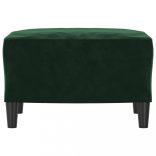 sötétzöld bársony lábzsámoly 60 x 50 x 41 cm