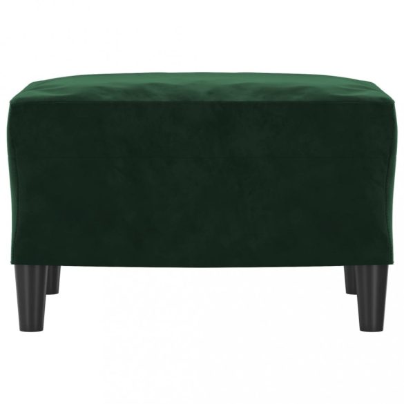 sötétzöld bársony lábzsámoly 60 x 50 x 41 cm
