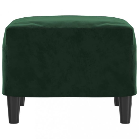 sötétzöld bársony lábzsámoly 60 x 50 x 41 cm