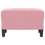 rózsaszín bársony lábzsámoly 60 x 50 x 41 cm