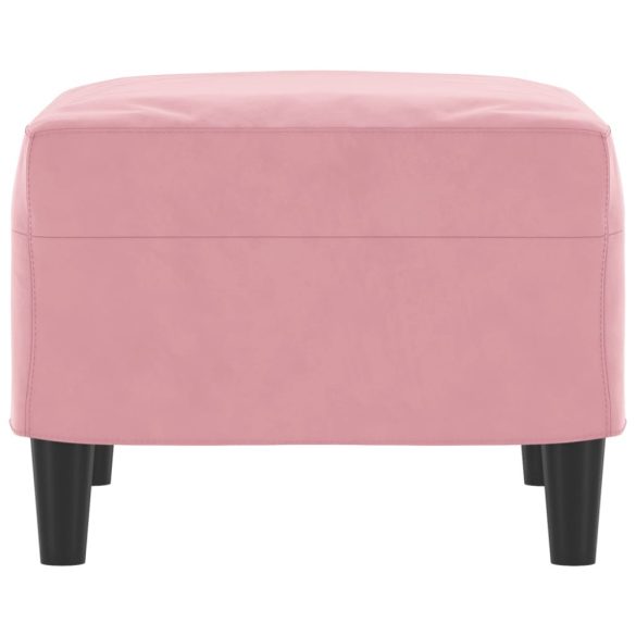 rózsaszín bársony lábzsámoly 60 x 50 x 41 cm