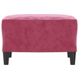 bordó bársony lábzsámoly 60 x 50 x 41 cm