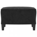 fekete bársony lábzsámoly 60 x 50 x 41 cm