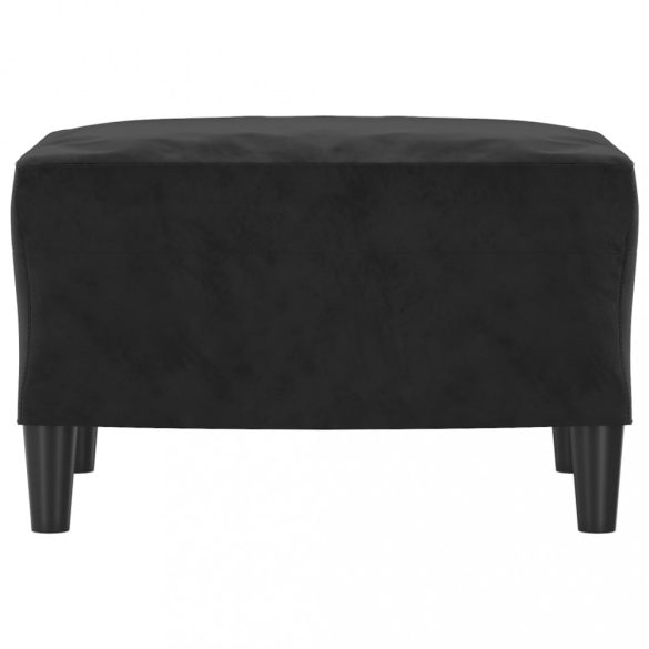 fekete bársony lábzsámoly 60 x 50 x 41 cm