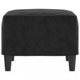 fekete bársony lábzsámoly 60 x 50 x 41 cm