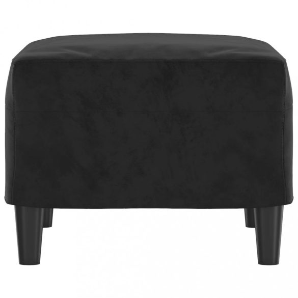 fekete bársony lábzsámoly 60 x 50 x 41 cm