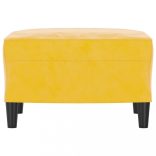 sárga bársony lábzsámoly 60 x 50 x 41 cm