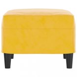 sárga bársony lábzsámoly 60 x 50 x 41 cm