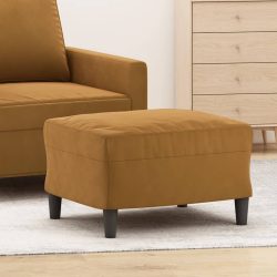 barna bársony lábzsámoly 60 x 50 x 41 cm