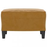 barna bársony lábzsámoly 60 x 50 x 41 cm