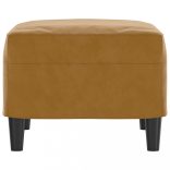 barna bársony lábzsámoly 60 x 50 x 41 cm