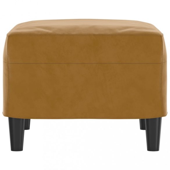 barna bársony lábzsámoly 60 x 50 x 41 cm